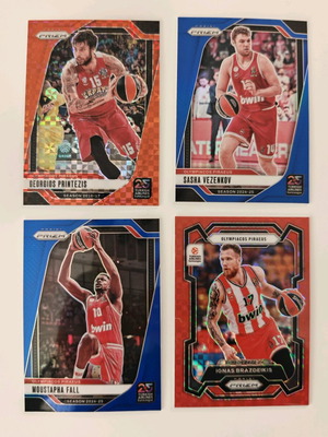 Olympiacos BC numbered cards lot Prizm new