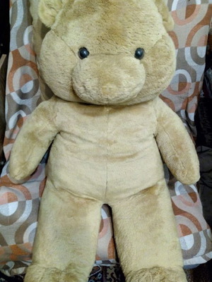 Μεγάλη γιγάντια αρκούδα teddy bear μπεζ σαν καινούργια