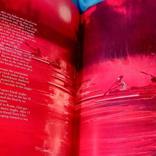 Golden Moments 1984 Olympics book used, USPS edition, Robert Peak art