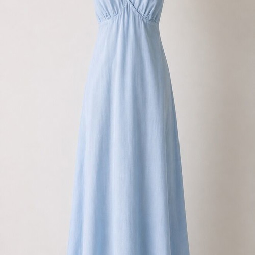New Face Maxi Dress baby blue cross-back like new