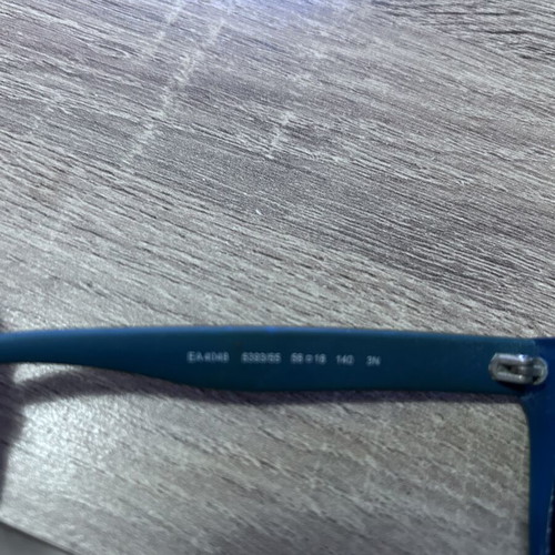 Emporio Armani sunglasses used, black and turquoise with blue mirrored lenses