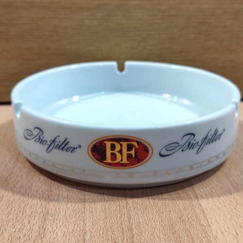 BF Bio Filter ceramic ashtray vintage promotional