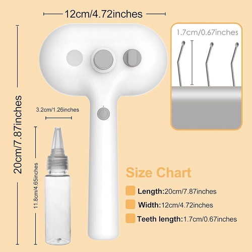 Magic Pet Hair Brush 3-in-1 Steam Massage New