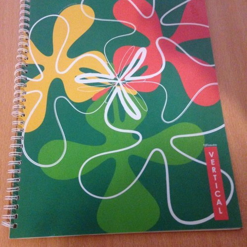 Spiral notebook with plastic cover