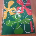 Spiral notebook with plastic cover