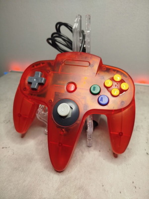 Controller for Nintendo 64 new, transparent red