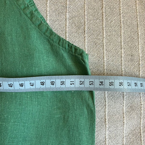 Puro Lino Italian Linen Midi Dress emerald green, like new