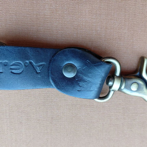 Vintage AEK Athens Leather Keyring used