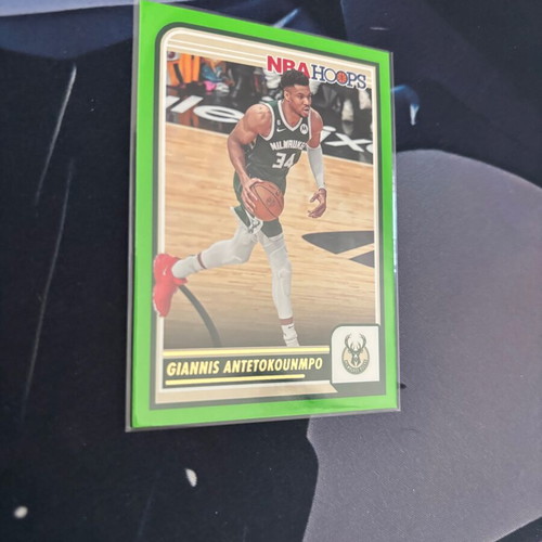 Giannis Antetokounmpo 2023-24 Panini NBA Hoops Neon Green Card like new #147