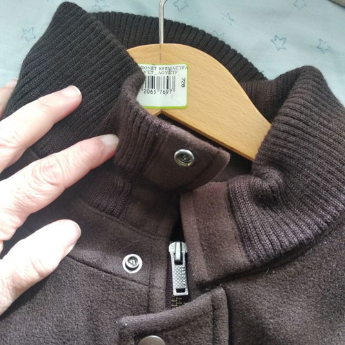 Lacoste jacket brown like new, men's suede XL/XXL