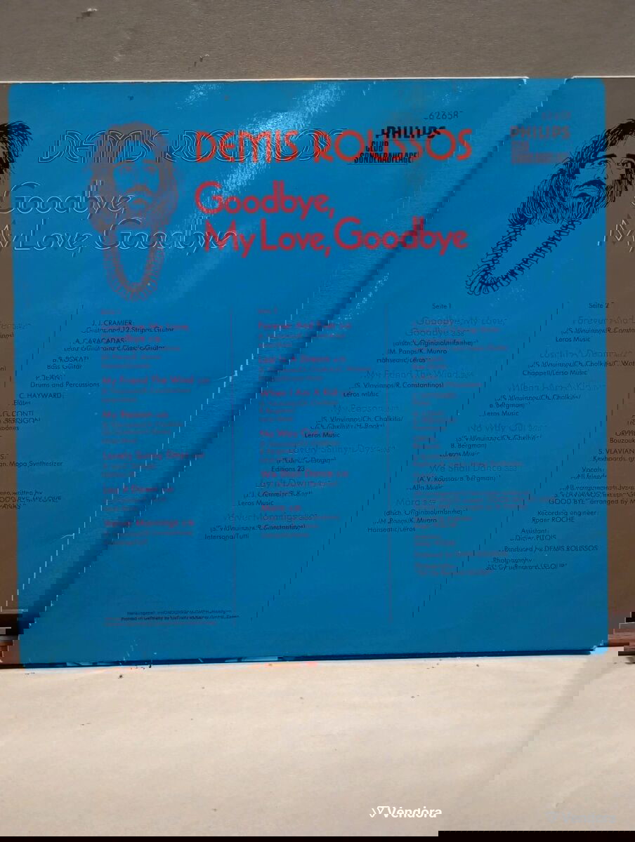 Demis Roussos Goodbye, My Love, Goodbye βινύλιο μεταχειρισμένο, folk