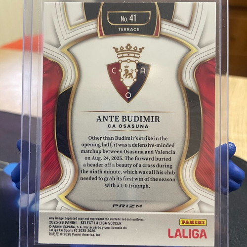 Panini Select 2025-26 La Liga Osasuna Terrace Purple Mojo soccer card like new