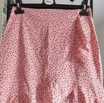 Polka Dot Skirt pink black with zipper, new, fits small medium