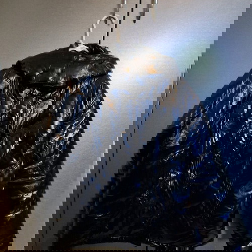 Desigual γυναικείο μπουφάν μαύρο γυαλιστερό oversize σαν καινούργιο