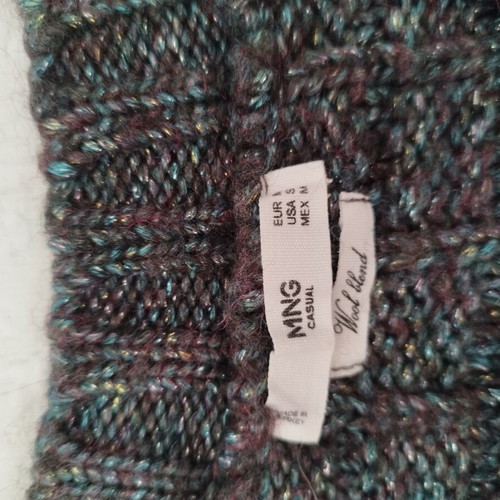 Mango knitted sweater with gold thread used, wide fit