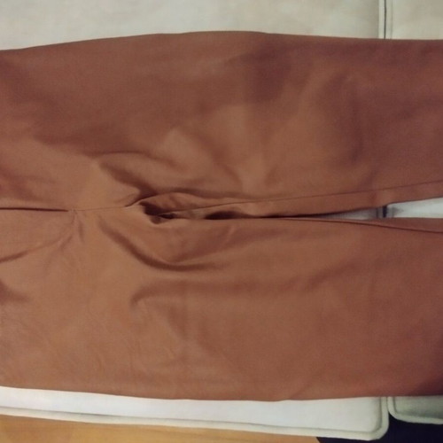 Tan leatherette slim fit pants like new