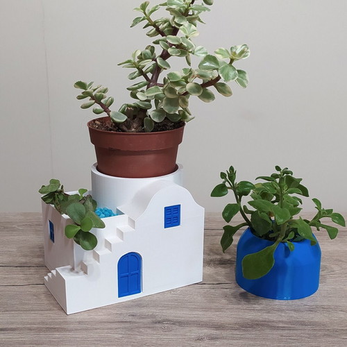 3D Printed Flowerpot with Dome New Summer Decor for Small Plants