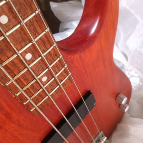 Dean electric bass guitar, 4-string wood top