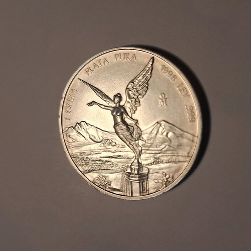 Libertad Mexican Silver 1 oz 1998 new, rare year, matte satin finish