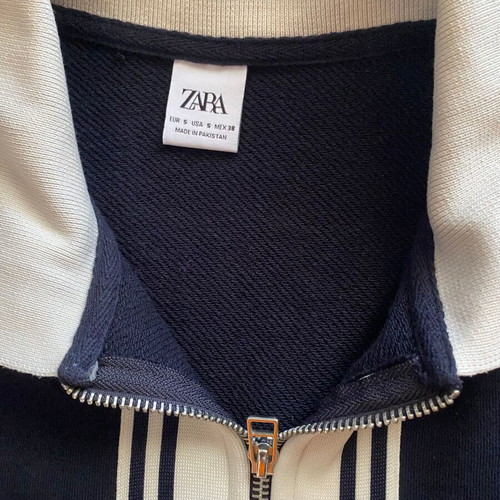 Zara blouse - jacket like new, white and blue, size S
