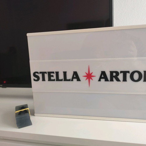 Stella Artois LED lighted sign used 42x30 with letter tiles