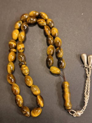 Worry beads made of tiger eye like new, 33 beads 0.80×12mm