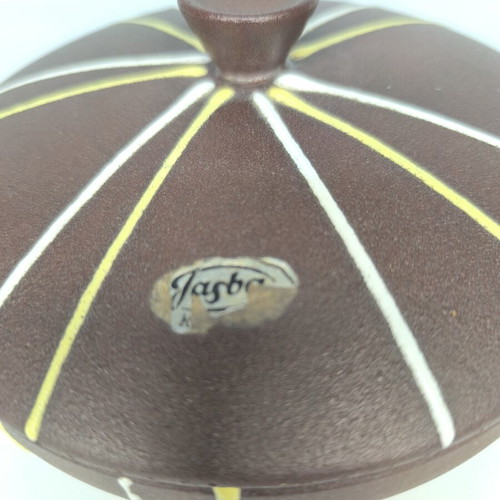 Vintage ceramic bowl with lid Jasba, like new, 1960s design