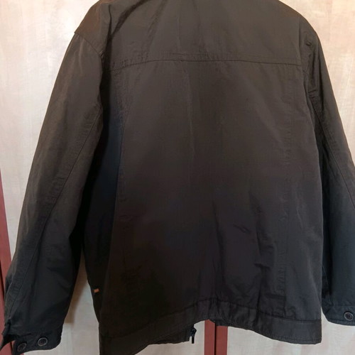Navy & Green men's jacket medium like new with brown inner pockets