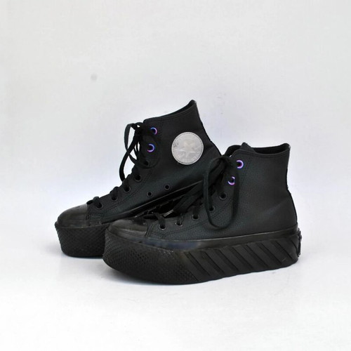Converse All Star Chunky Sneakers Size 39, black double sole