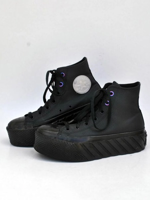 Converse All Star Chunky Sneakers Size 39, black double sole