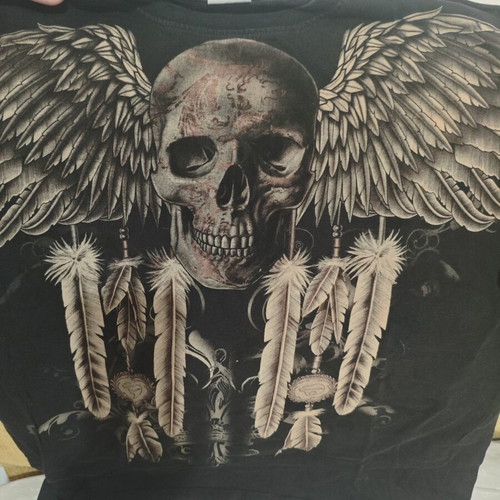 Metal skull T-shirt, medium, black