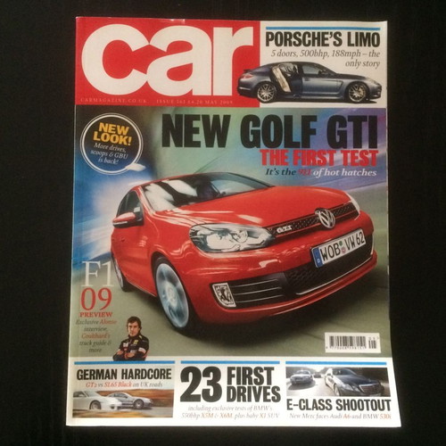 Car magazine used, May 2009, English, New Golf GTI