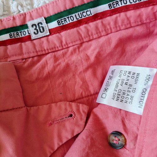 Berto Lucci Bermuda shorts new, size 36, pink