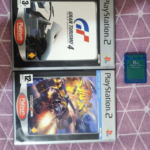 PlayStation 2 (PS2) used with 10 games and memory card