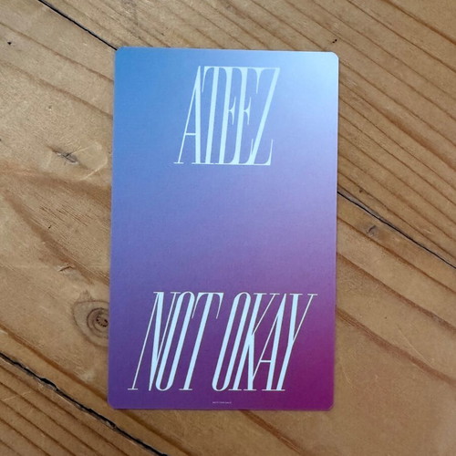 Ateez Mingi Not Okay Kpop photo card