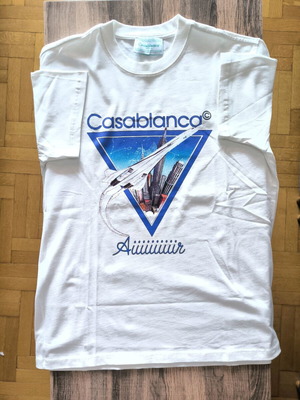 T-shirt Casablanca Tennis Club άσπρο, σαν καινούργιο, μέγεθος XXL