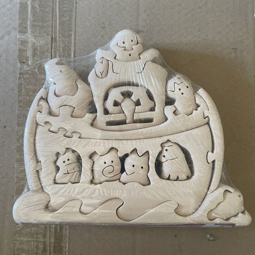 3D Wooden Puzzle Ark with Animals New