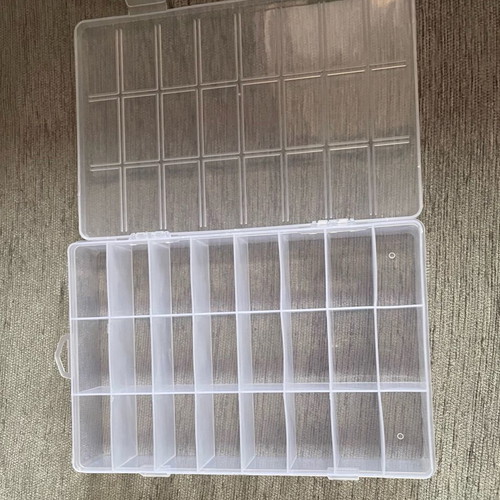Storage box 24 compartments new, transparent