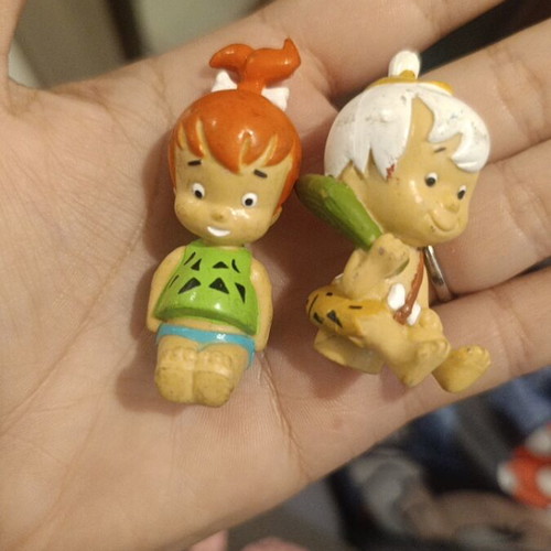 Vintage Flintstones figures Pebbles and Bamm-Bamm used