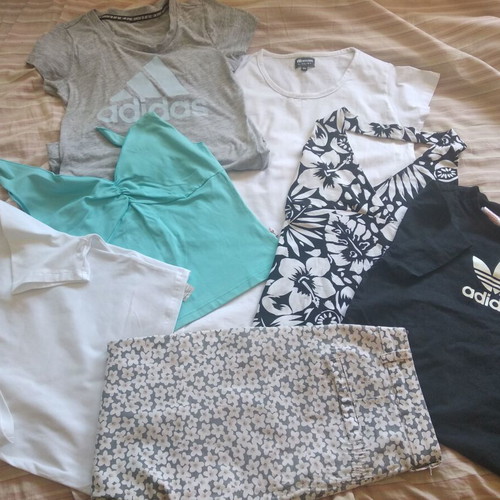 Girls' T-Shirts and Pants Small used, pack of 6+1