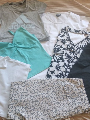 Girls' T-Shirts and Pants Small used, pack of 6+1