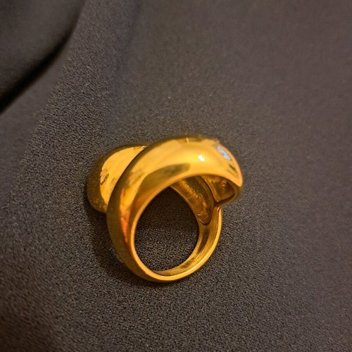 Steel ring gold color new