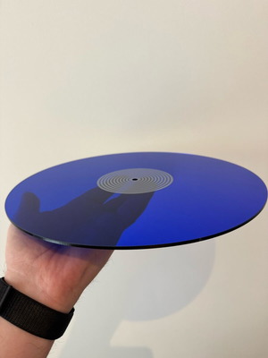 Acrylic Slipmat 12” neon μπλέ 3mm σαν καινούργιο για πικάπ