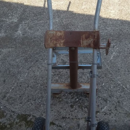 Bottle transport cart used with holder for welding and electrodes