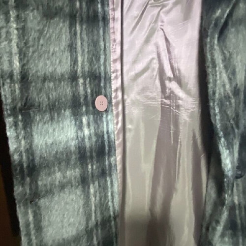 Sisley plaid coat grey like new, size S/M