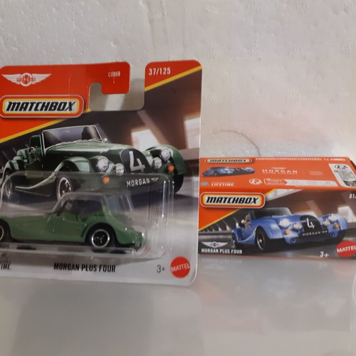 Morgan Plus Four toy cars new, pack of 2, scale 1/43 by Matchbox