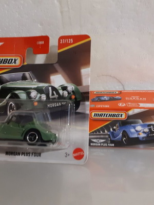 Morgan Plus Four toy cars new, pack of 2, scale 1/43 by Matchbox
