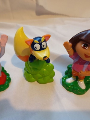 Vintage Dora the Explorer Figures set of 3 used, Mattel Viacom 2003