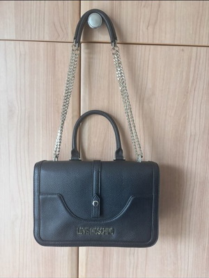 Love Moschino shoulder bag, black with gold details