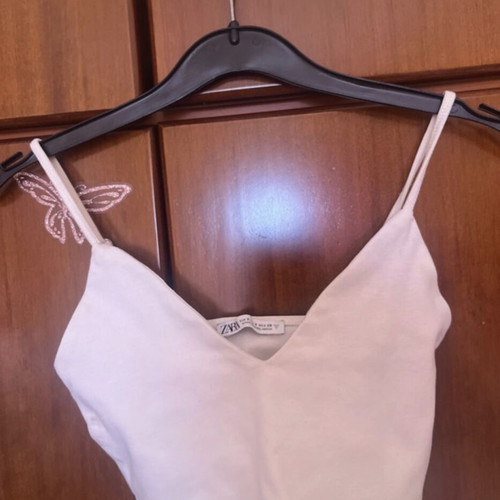 Zara crop top, white, size S
